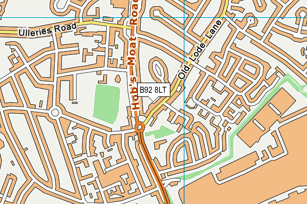 B92 8LT map - OS VectorMap District (Ordnance Survey)
