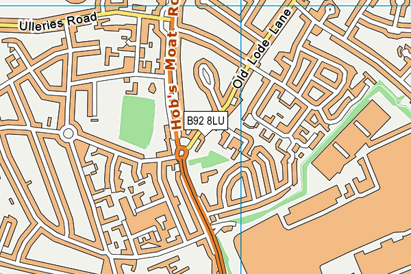 B92 8LU map - OS VectorMap District (Ordnance Survey)
