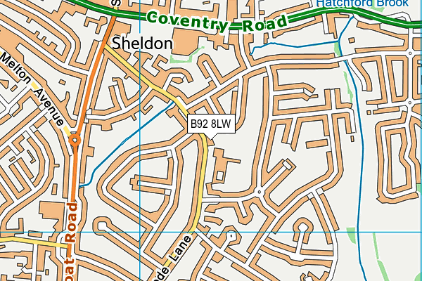 Valley Primary map (B92 8LW) - OS VectorMap District (Ordnance Survey)