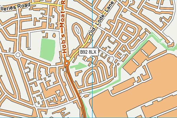 B92 8LX map - OS VectorMap District (Ordnance Survey)