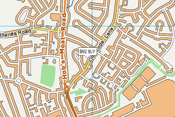 B92 8LY map - OS VectorMap District (Ordnance Survey)