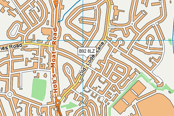 B92 8LZ map - OS VectorMap District (Ordnance Survey)
