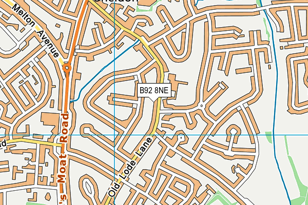 B92 8NE map - OS VectorMap District (Ordnance Survey)