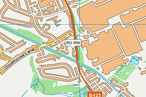 B92 8NN map - OS VectorMap District (Ordnance Survey)