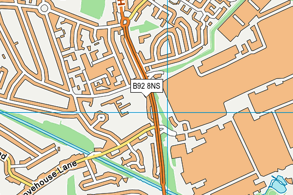 B92 8NS map - OS VectorMap District (Ordnance Survey)
