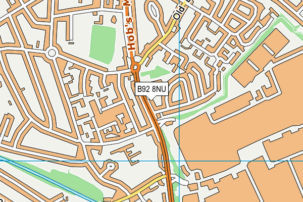 B92 8NU map - OS VectorMap District (Ordnance Survey)