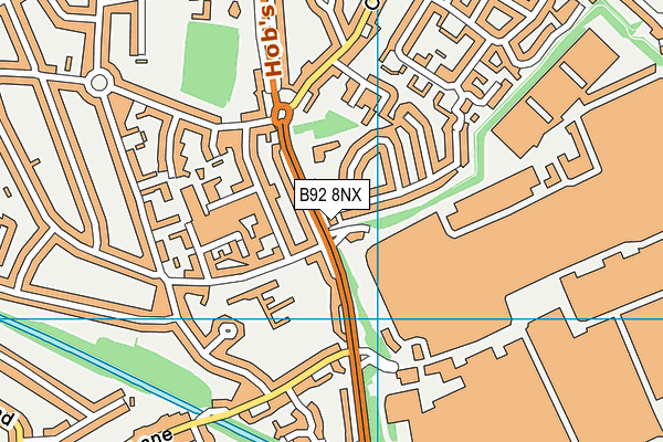 B92 8NX map - OS VectorMap District (Ordnance Survey)