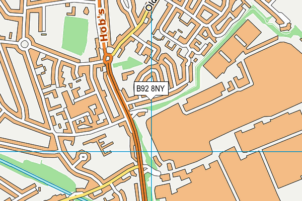 B92 8NY map - OS VectorMap District (Ordnance Survey)