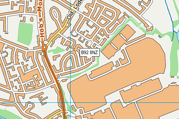 B92 8NZ map - OS VectorMap District (Ordnance Survey)