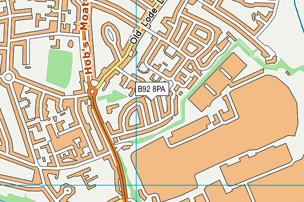 B92 8PA map - OS VectorMap District (Ordnance Survey)