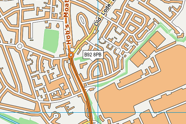 B92 8PB map - OS VectorMap District (Ordnance Survey)