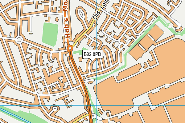 B92 8PD map - OS VectorMap District (Ordnance Survey)