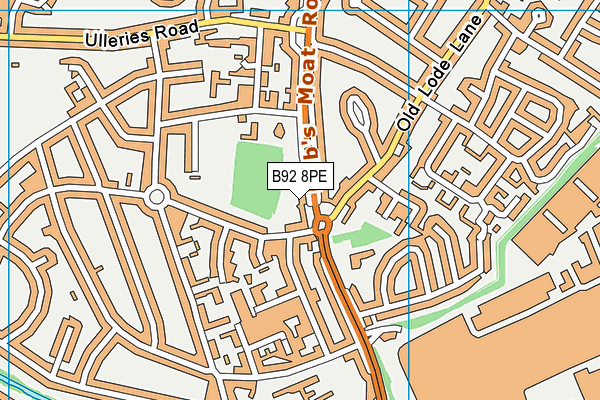 B92 8PE map - OS VectorMap District (Ordnance Survey)