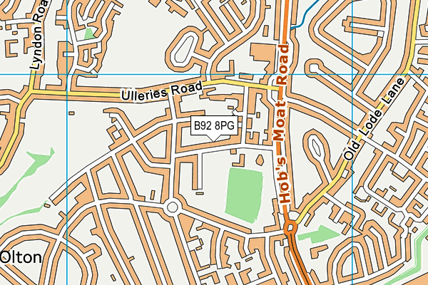 B92 8PG map - OS VectorMap District (Ordnance Survey)
