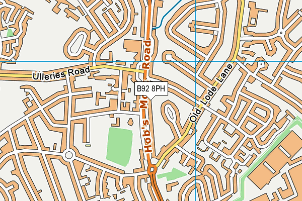 B92 8PH map - OS VectorMap District (Ordnance Survey)