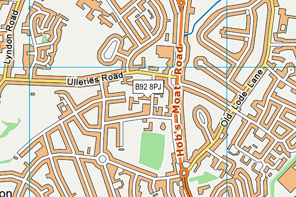 B92 8PJ map - OS VectorMap District (Ordnance Survey)