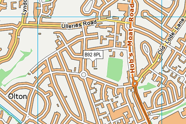 B92 8PL map - OS VectorMap District (Ordnance Survey)