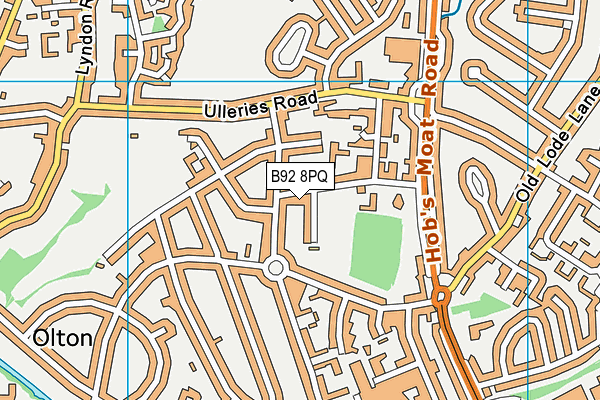 B92 8PQ map - OS VectorMap District (Ordnance Survey)