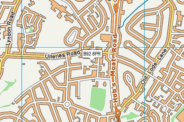 B92 8PR map - OS VectorMap District (Ordnance Survey)
