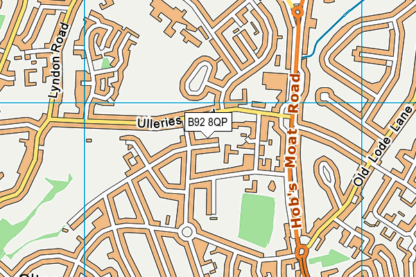 B92 8QP map - OS VectorMap District (Ordnance Survey)