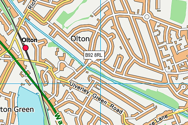 B92 8RL map - OS VectorMap District (Ordnance Survey)