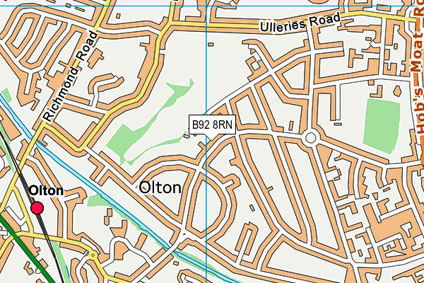 B92 8RN map - OS VectorMap District (Ordnance Survey)