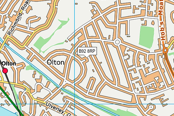 B92 8RP map - OS VectorMap District (Ordnance Survey)