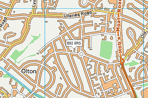 B92 8RS map - OS VectorMap District (Ordnance Survey)