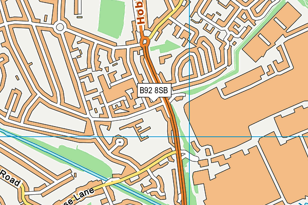 B92 8SB map - OS VectorMap District (Ordnance Survey)