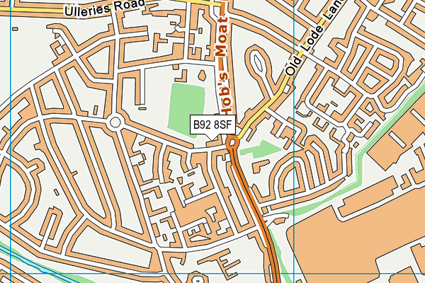 B92 8SF map - OS VectorMap District (Ordnance Survey)