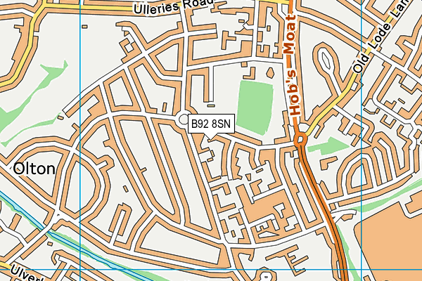 B92 8SN map - OS VectorMap District (Ordnance Survey)