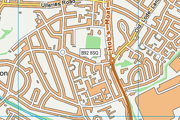 B92 8SQ map - OS VectorMap District (Ordnance Survey)