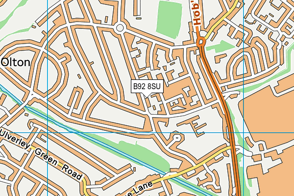 B92 8SU map - OS VectorMap District (Ordnance Survey)