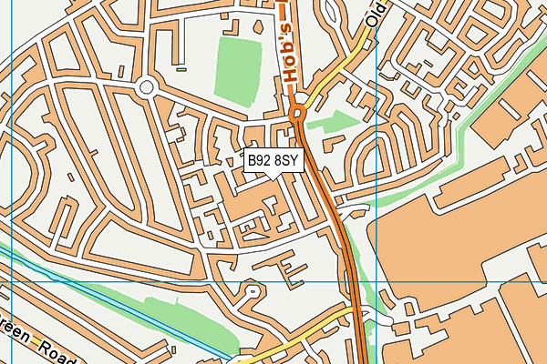 B92 8SY map - OS VectorMap District (Ordnance Survey)