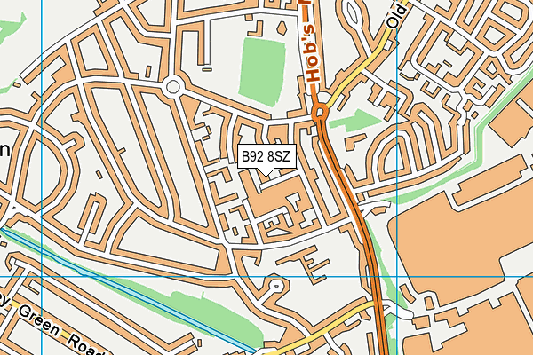 B92 8SZ map - OS VectorMap District (Ordnance Survey)