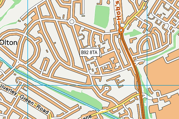 B92 8TA map - OS VectorMap District (Ordnance Survey)
