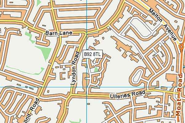 B92 8TL map - OS VectorMap District (Ordnance Survey)