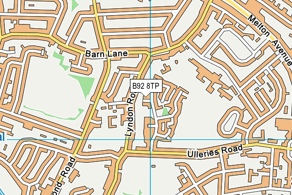 B92 8TP map - OS VectorMap District (Ordnance Survey)