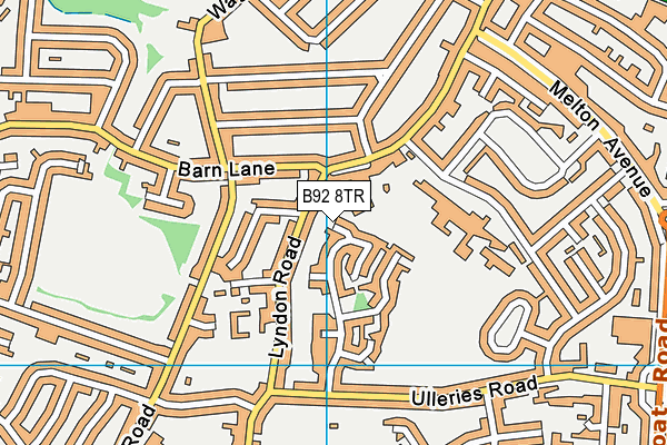 B92 8TR map - OS VectorMap District (Ordnance Survey)
