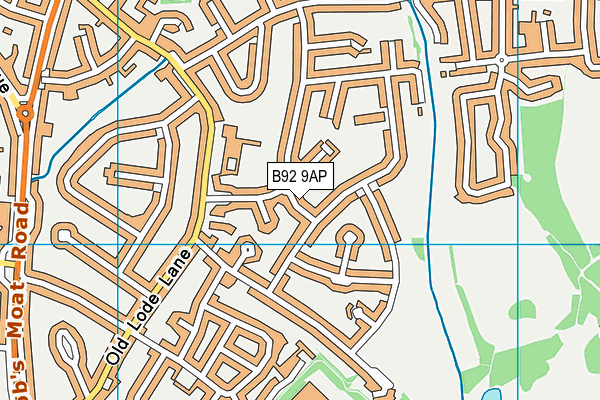 B92 9AP map - OS VectorMap District (Ordnance Survey)