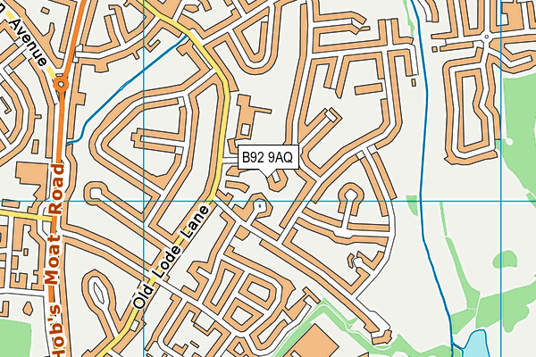 B92 9AQ map - OS VectorMap District (Ordnance Survey)