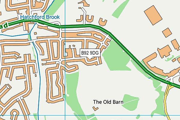 B92 9DG map - OS VectorMap District (Ordnance Survey)