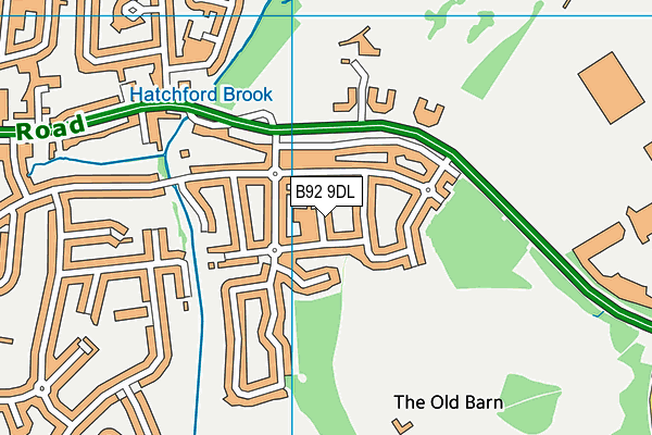 B92 9DL map - OS VectorMap District (Ordnance Survey)