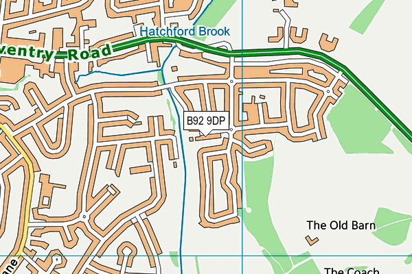 B92 9DP map - OS VectorMap District (Ordnance Survey)