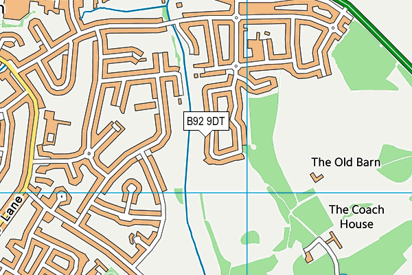 B92 9DT map - OS VectorMap District (Ordnance Survey)