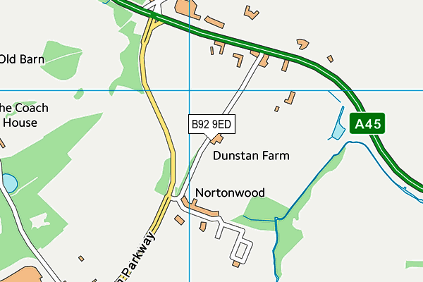 Birmingham Exiles Rfc map (B92 9ED) - OS VectorMap District (Ordnance Survey)