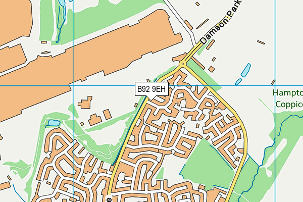 B92 9EH map - OS VectorMap District (Ordnance Survey)