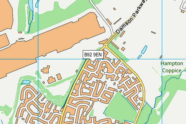 B92 9EN map - OS VectorMap District (Ordnance Survey)