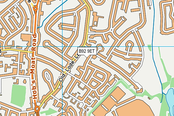 B92 9ET map - OS VectorMap District (Ordnance Survey)