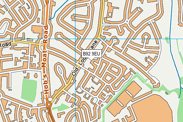 B92 9EU map - OS VectorMap District (Ordnance Survey)